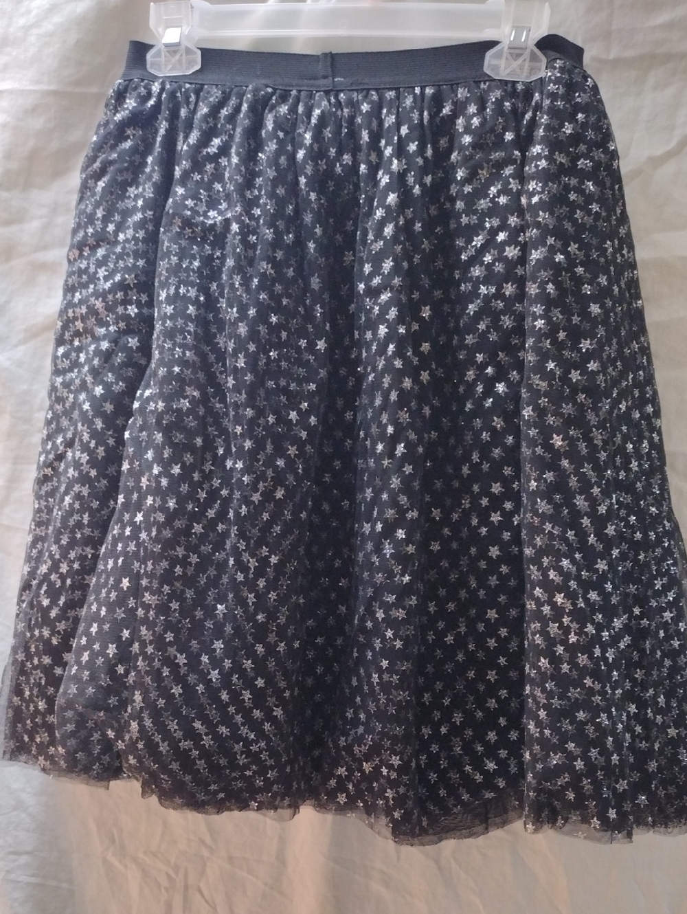 Harajuku For Target Black Star-Print Circle Skirt with Elastic Waist & Layers